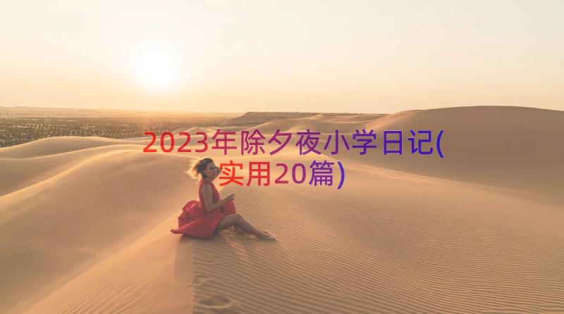 2023年除夕夜小学日记(实用20篇)