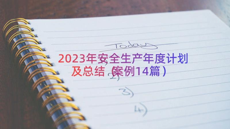 2023年安全生产年度计划及总结（案例14篇）