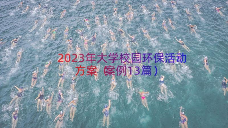 2023年大学校园环保活动方案（案例13篇）