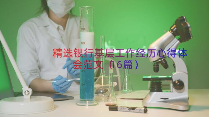 精选银行基层工作经历心得体会范文（16篇）