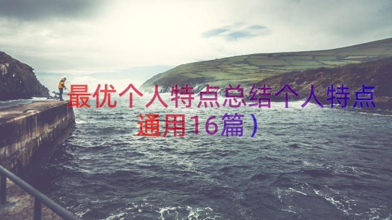 最优个人特点总结个人特点（通用16篇）