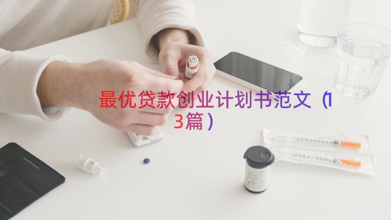 最优贷款创业计划书范文（13篇）