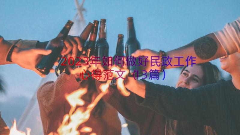 2023年如何做好民政工作心得范文（13篇）