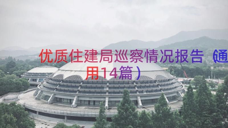 优质住建局巡察情况报告（通用14篇）