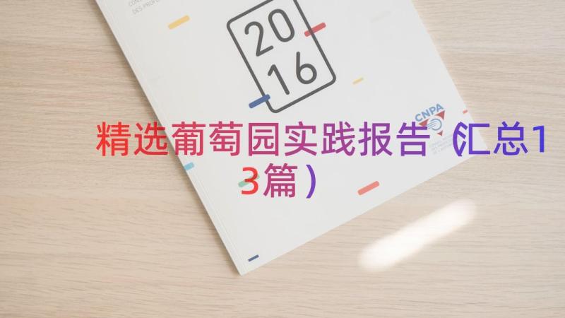 精选葡萄园实践报告（汇总13篇）