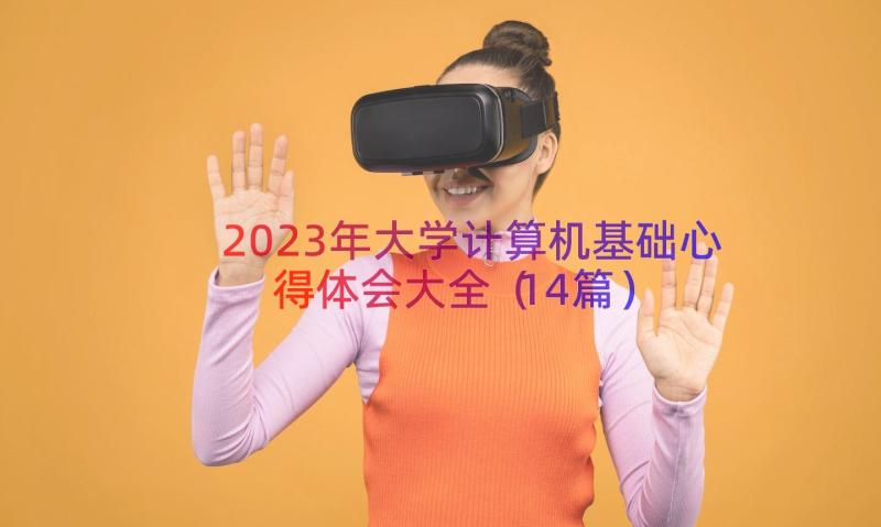 2023年大学计算机基础心得体会大全（14篇）