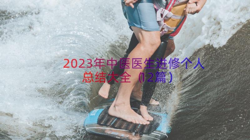 2023年中医医生进修个人总结大全（12篇）