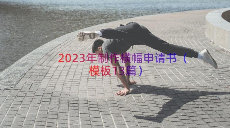 2023年制作横幅申请书（模板13篇）