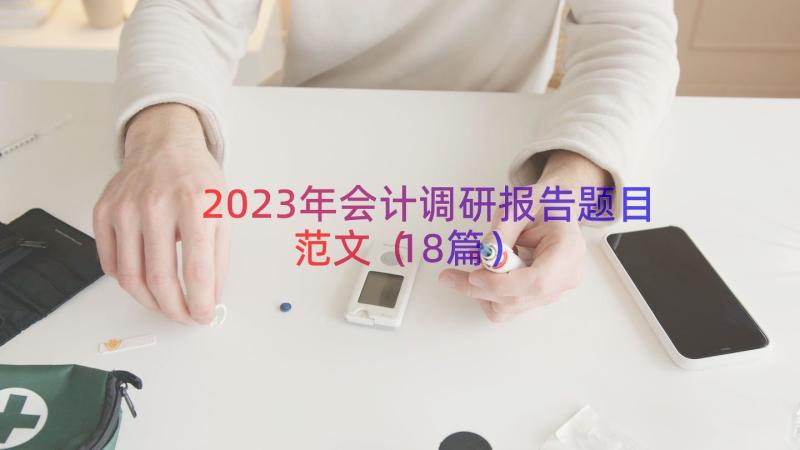 2023年会计调研报告题目范文（18篇）