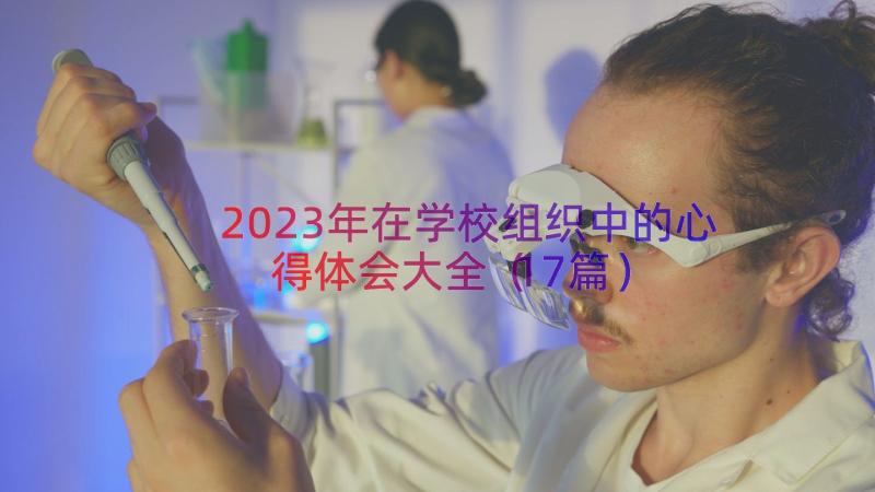 2023年在学校组织中的心得体会大全（17篇）