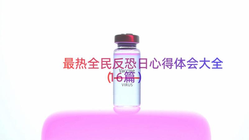 最热全民反恐日心得体会大全（16篇）