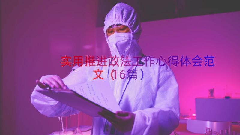 实用推进政法工作心得体会范文（16篇）