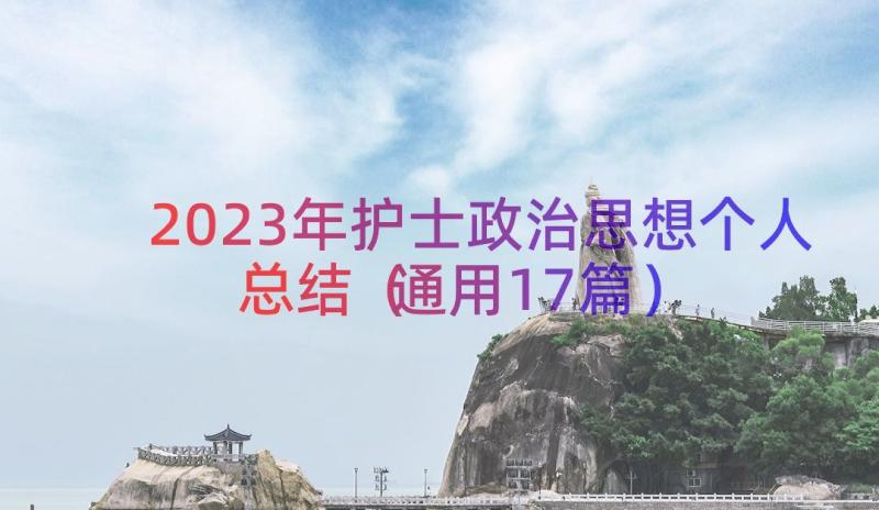 2023年护士政治思想个人总结（通用17篇）