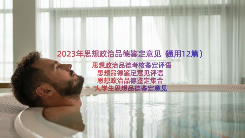 2023年思想政治品德鉴定意见（通用12篇）