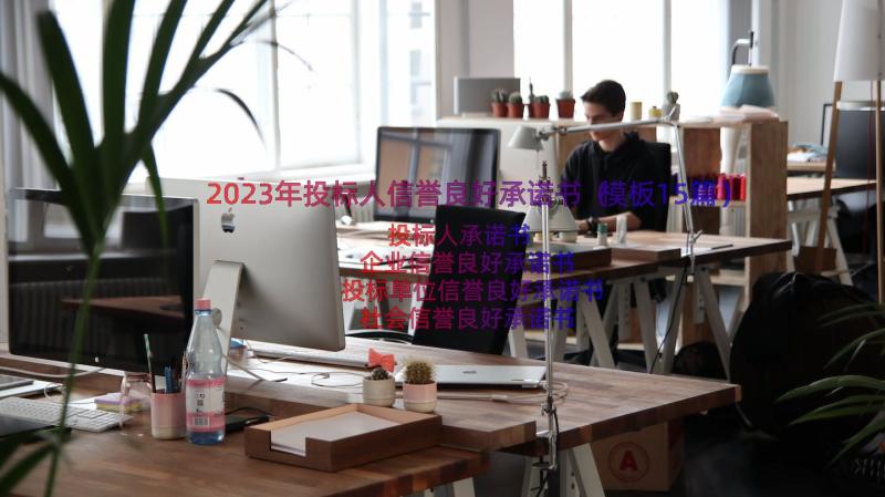 2023年投标人信誉良好承诺书（模板15篇）