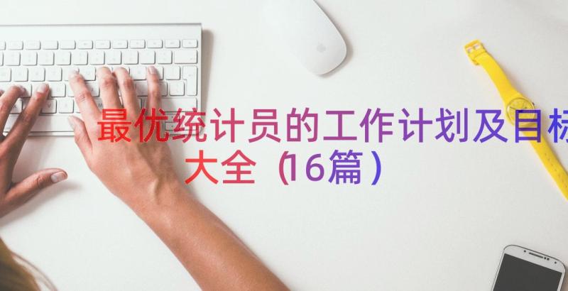 最优统计员的工作计划及目标大全（16篇）