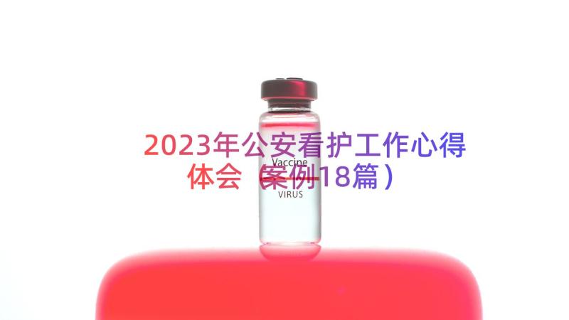 2023年公安看护工作心得体会（案例18篇）