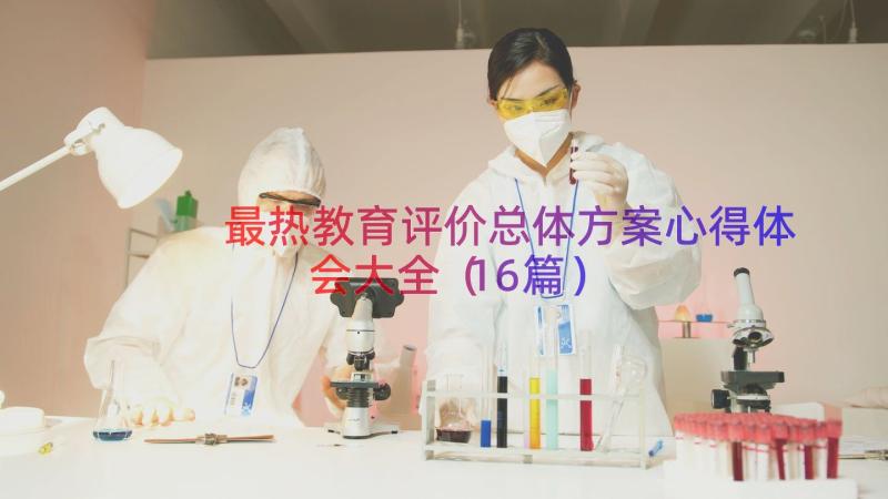 最热教育评价总体方案心得体会大全（16篇）