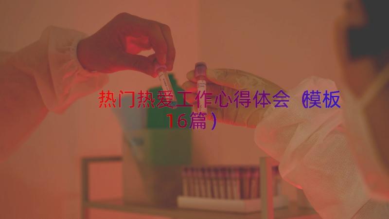 热门热爱工作心得体会（模板16篇）