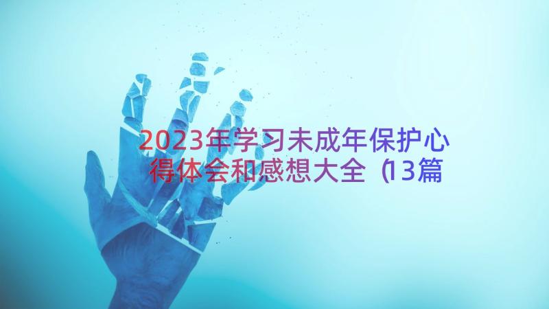 2023年学习未成年保护心得体会和感想大全（13篇）