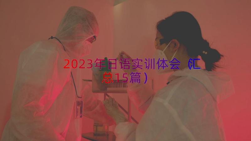 2023年日语实训体会（汇总15篇）