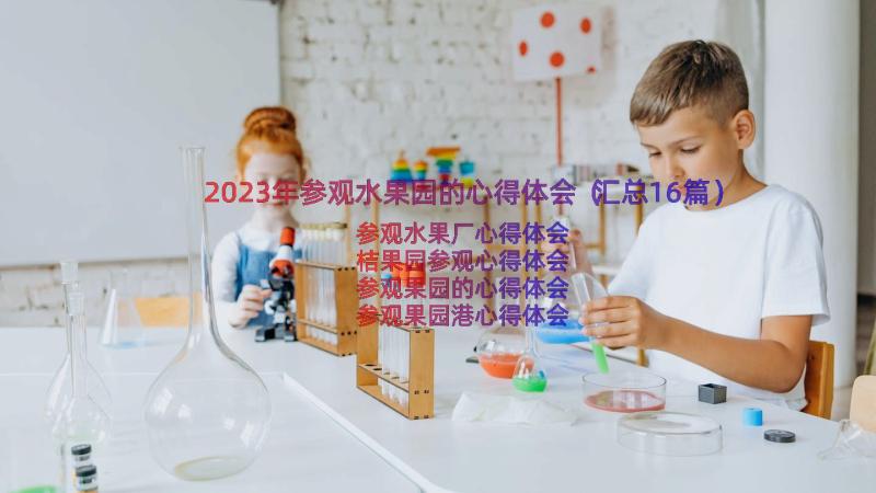 2023年参观水果园的心得体会（汇总16篇）