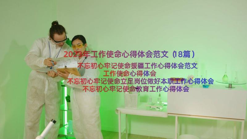 2023年工作使命心得体会范文（18篇）