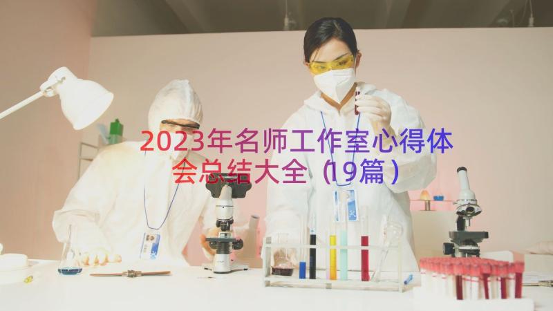 2023年名师工作室心得体会总结大全（19篇）