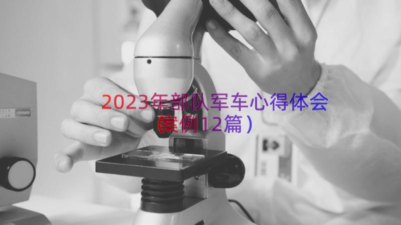 2023年部队军车心得体会（案例12篇）