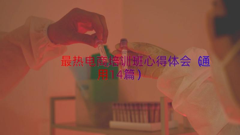 最热电商培训班心得体会（通用14篇）