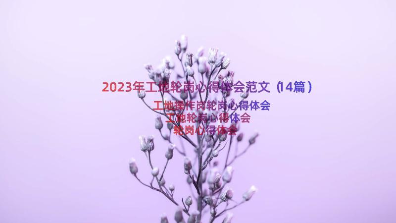 2023年工地轮岗心得体会范文（14篇）