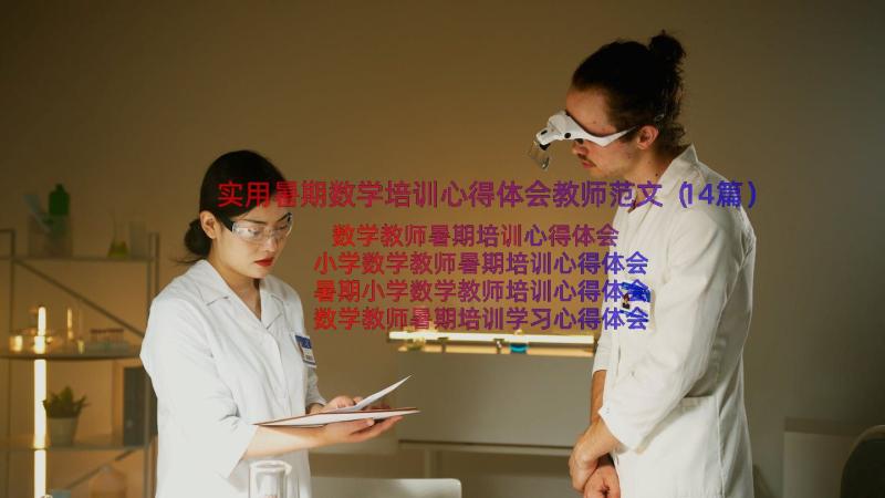 实用暑期数学培训心得体会教师范文（14篇）