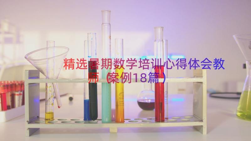 精选暑期数学培训心得体会教师（案例18篇）