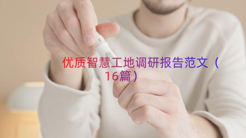 优质智慧工地调研报告范文（16篇）