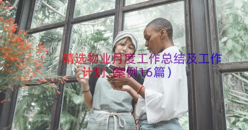 精选物业月度工作总结及工作计划（案例16篇）