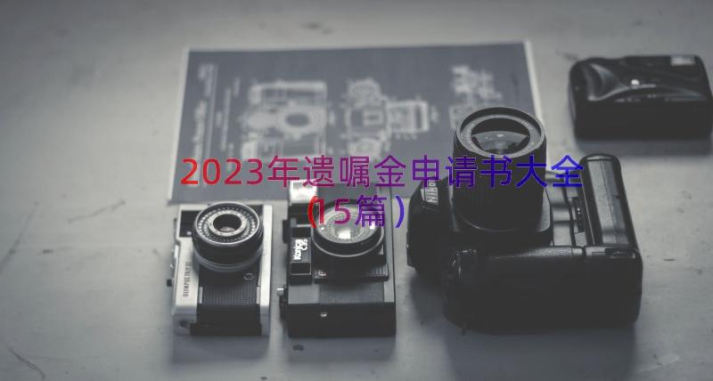 2023年遗嘱金申请书大全（15篇）