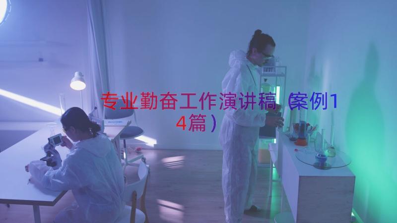 专业勤奋工作演讲稿（案例14篇）