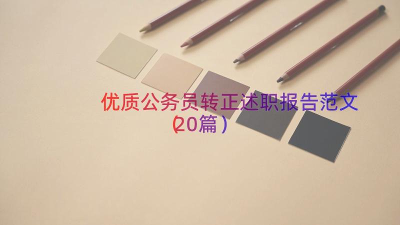 优质公务员转正述职报告范文（20篇）