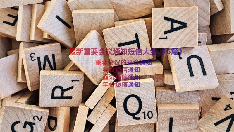 最新重要会议通知短信大全（16篇）