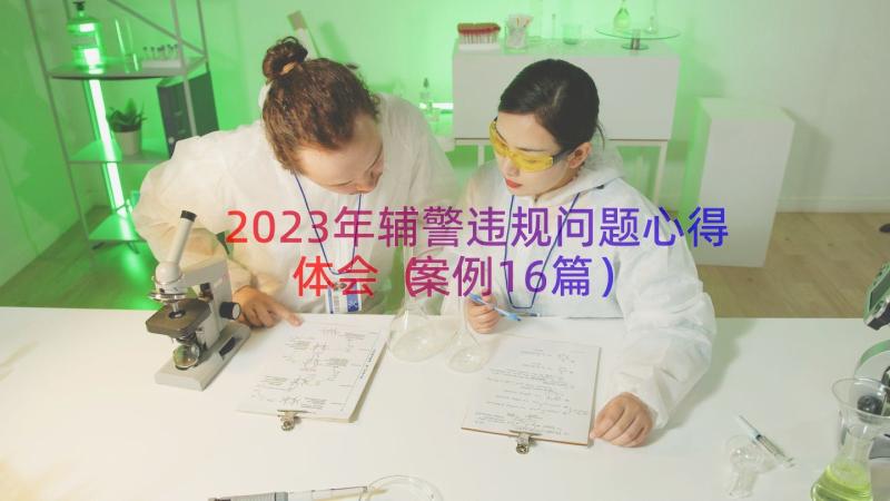 2023年辅警违规问题心得体会（案例16篇）