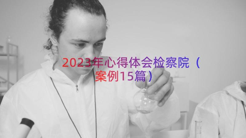 2023年心得体会检察院（案例15篇）