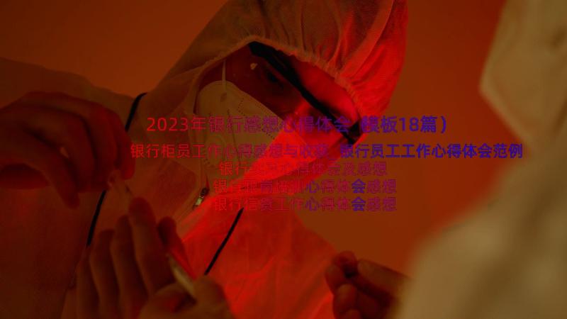 2023年银行感想心得体会（模板18篇）