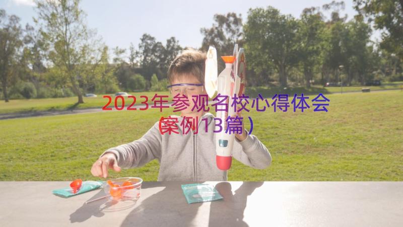 2023年参观名校心得体会（案例13篇）