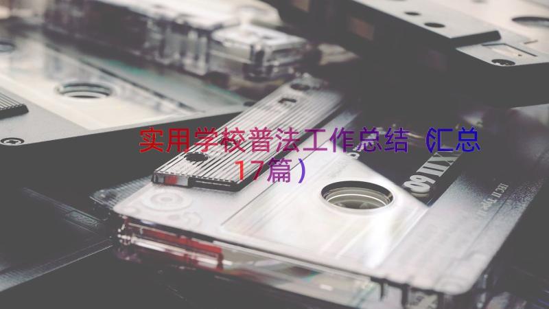 实用学校普法工作总结（汇总17篇）