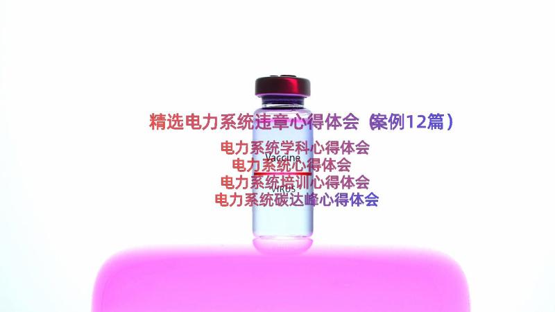 精选电力系统违章心得体会（案例12篇）