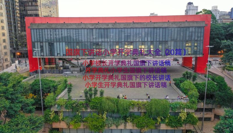 国旗下讲话小学开学典礼大全（20篇）