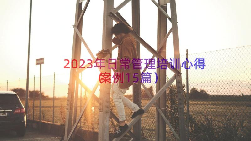 2023年日常管理培训心得（案例15篇）