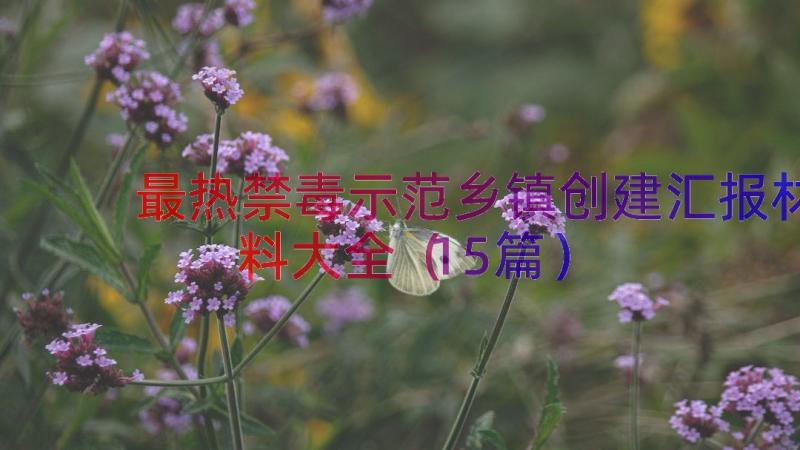 最热禁毒示范乡镇创建汇报材料大全（15篇）