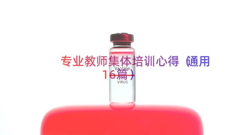 专业教师集体培训心得（通用16篇）