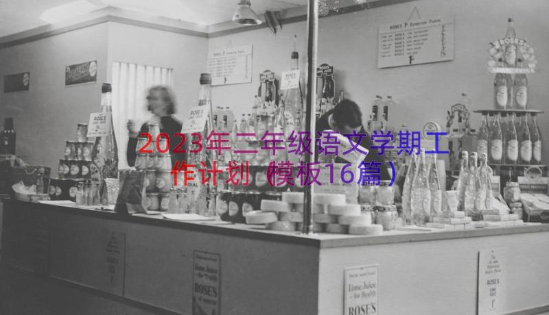 2023年二年级语文学期工作计划（模板16篇）